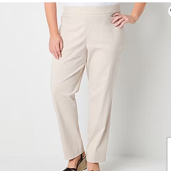 Liz Claiborne NWT Lisa Tan Heather Secretly Slimming Mid Rise Straight Leg Pants - Picture 2 of 11